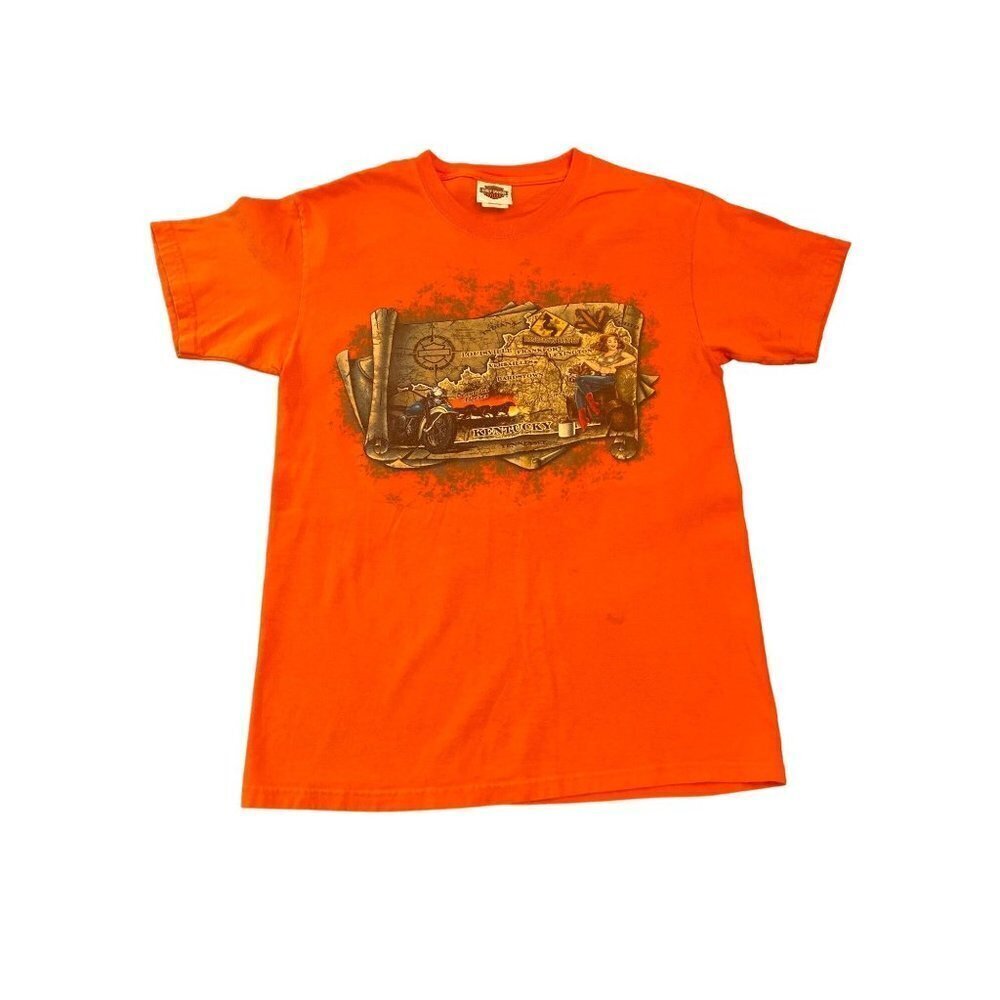 Harley Davidson Bluegrass Orange T‎ Shirt Kentucky Size Medium